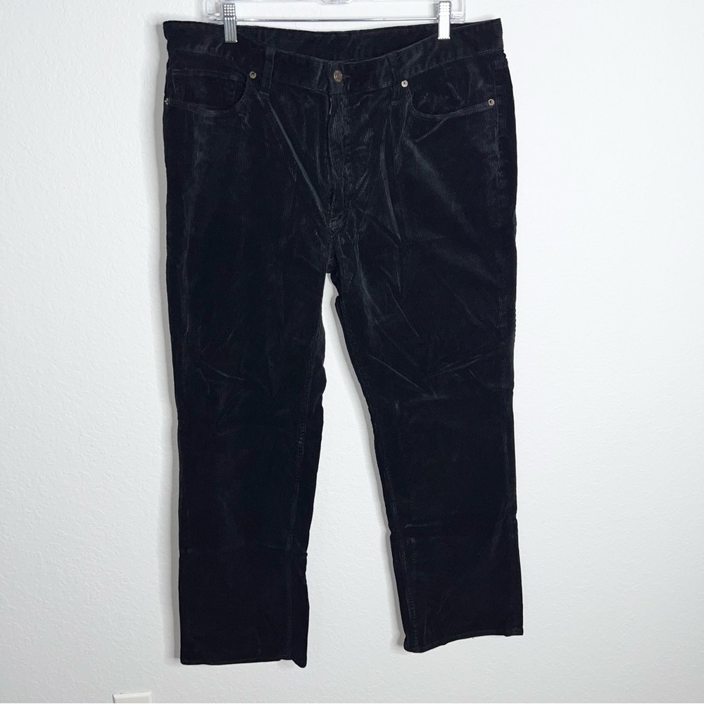 Polo Ralph Lauren Pants Men’s 38 Corduroy Straight Classic Fit Black Vintage B